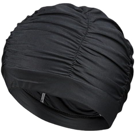 Faroby Gorro de natación para Mujer Adulta, Gorro de baño de Nailon Plisado elástico, cómodo, de Secado rápido, Gorros de natación para Mujeres, Hombres, Pelo Largo