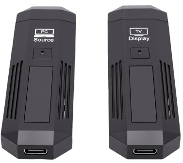 Yctze 1080p Trådlös HDMI Videolösare Mottagare 50 M överföring | Sömlös signalöverföring för företagspresentatörer, hemmabiosetups, spelsessioner och multimedioundervisning, portabel design