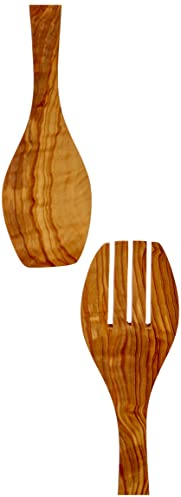 Metaltex 580630010 Salatbesteck 30 cm Olivenholz, Braun