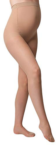 Giulia 40 Den Umstandsstrumpfhose Strumpfhose für Schwangere Mutter, Farbe: Beige, Größe: L