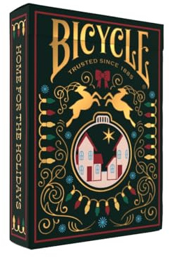 Bicycle Home for The Holidays Collectible Standard 52 Deck of Cards, Poker Size, Stocking Stuffers, Small, Family & Kids Card Game Night