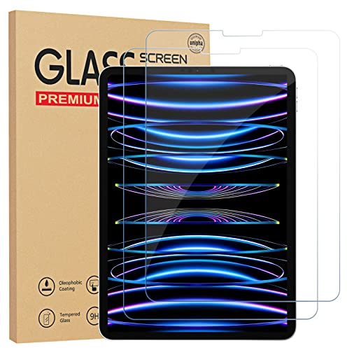 Gerutek 2 Pezzi Pellicola Protettiva per iPad Air 5/Air 4 Generation 10,9'', iPad Pro 11(4a/3a/2a/1a Gen) Vetro Temperato per iPad Air 5 [Ultra Trasparente][Antigraffio][Senza Bolle][9H]