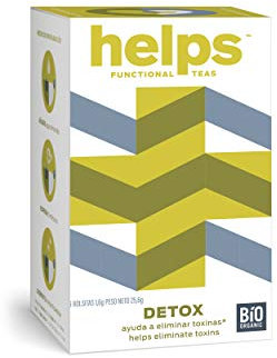 HELPS INFUSIONES - Infusión Detox Y Diurética A Base De Cola De Caballo, Té Verde, Hierbalimón, Ulmaria, Romero. Te Depurativo. Helps Detox. Caja Con 16 Bolsitas.