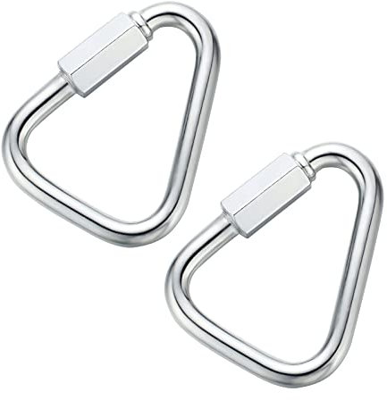 Delta Lot de 2 mousquetons triangulaires à maillons rapides M8 8 mm