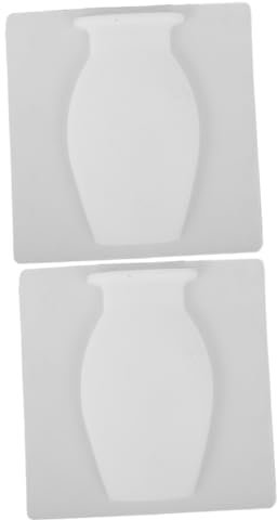INOOMP 2stücke Wandmontierter Vase Aus Silikon Wiederverwendbare Selbstklebende Vase Für Pflanzen Und Blumen Geeignet Für Fenster Kühlschrank Und Wände Ohne Bohren Weiße Deko Für