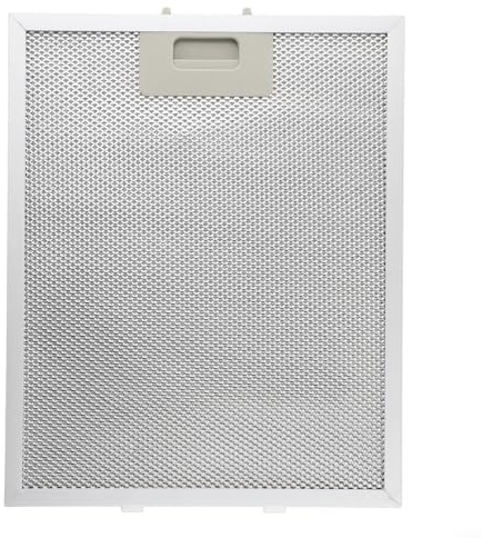 Trayne 1/2 piezas, para filtro plateado de 25 cm x 31 cm, para succión de escape de campana extractora, filtro de grasa de metal, para rejillas de ventilación de campana de cocina (2 piezas)