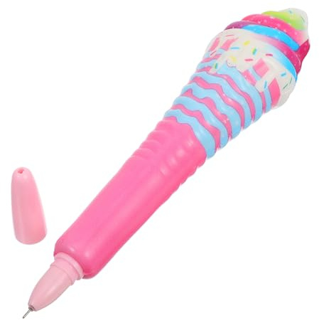 Alipis Stylo Gel de Glace Mignon 1 Pièce, Encre Fluide, Design Cornet de Crème Glacée Doux et Coloré, Léger et Portable, École, Bureau et Loisirs Créatifs