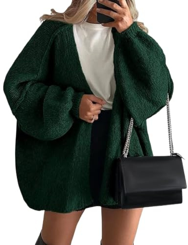 Gilet Cardigan léger pour Femme, Coupe Oversize, Ouvert sur Le Devant.