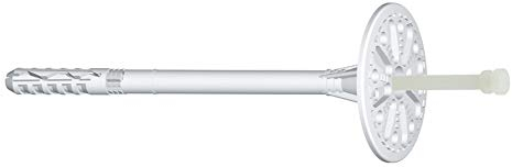 Cheville universelle de fixation d'isolant LTX ∅ 10 x 110 mm à enfoncer au marteau avec un clou nylon à zone d'expansion courte Chevilles frapper plastique Paquet de 200