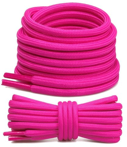 Stepace Lacci per Scarpe Rotondi [2 Paia] Stringhe Scarpe Robuste e Resistenti per Scarpe da Sportive Scarpe da Trekking e Scarpe da Scarponi Montagna Hot Pink 120