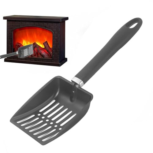 Hollow Out Fireplace Shovel - Metal Coal Scoop | Metal Ash Shovel | Fire Pit Scoop Stainless Steel | Charcoal Shovel Cleaning Tool | Wide Metal Shovel Fire-side | Coal Scoop to Easily Collect Coal