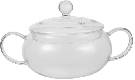 Alipis Olla De Vidrio Transparente Para Estufa De Cerámica Tapa Cuenco De Vidrio Resistente Al Calor Para Cocinar Sopa Manualidades y Almacenamiento Cocina