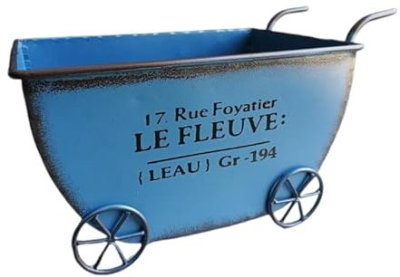 kowaku Carrello Portafiori in Metallo, Supporto per Piante, Ideale per Giardino E, Blu