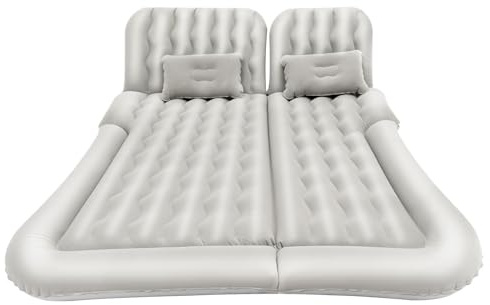 Materasso gonfiabile, SUV per auto, materassino gonfiabile, materasso ad aria, materasso per auto, camion, campeggio con pompa, 174 x 126 cm, grigio, per auto, camion, campeggio