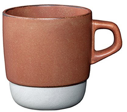 Kinto Slow Style Stacking Mug - Japanese Stoneware Navy Terracotta White Grey (Terracotta)