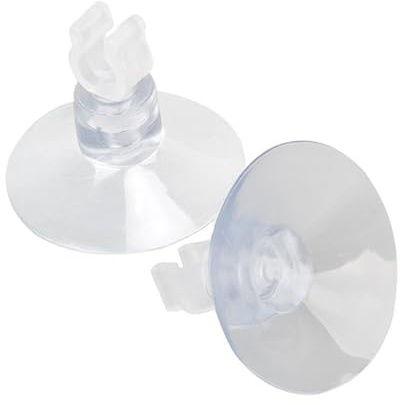 SunGrow 20 Pack Aquarium Suction Cup Clips, 1” Rubber Clamps for Fish, Turtle, Frog Tank, Fits Standard 0.2” Aquarium Airline Tubing & Hose, Adheres to Glass & Acrylic
