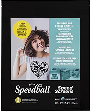 Speedball Speed Screens Print Kit 3 Pack, Starter Screen Printing Kit, DIY Stencil Making, Tool For Home, Classroom, Beginner
