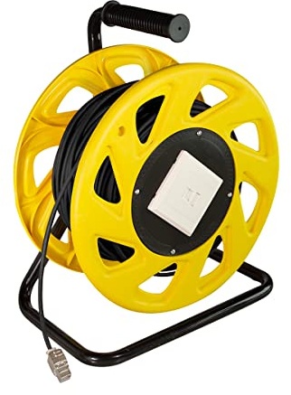 LogiLink - Avvolgicavo mobile Cat.7 con schermatura S/FTP, rivestimento in TPE, per uso interno ed esterno, 60 m