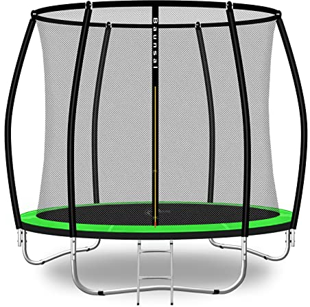 Baunsal® Trampolin Outdoor Ø 183 cm (FGIS) hellgrün-schwarz als Komplettset Gartenspielzeug Kindertrampolin Gartentrampolin rund Garten Spielzeug für Kinder