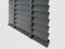Funky gadgets faux wood Wood Grain window venetian blinds 50mm horizontal Embossed Slats with tape trim able easy fit for office, home (Dark Grey Embossed Pattern, W195cmxL150cm)