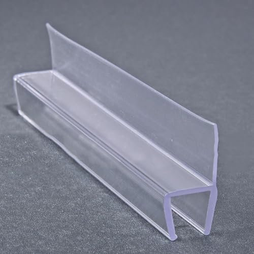 2 guarnizioni in plastica per porta della doccia, 50 cm, guarnizione di ricambio per porta della doccia, deflettore d'acqua da 6/8/10/12/15 mm (12 mm)