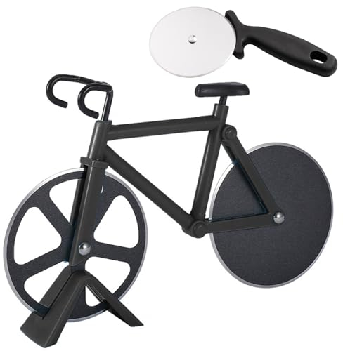 AYNKH 2pcs couteau à Pizza, anti - adhésif enduit roue de vélo couteau à Pizza professionnel tranchant, ciseaux à Pizza, trancheuse, cadeau créatif