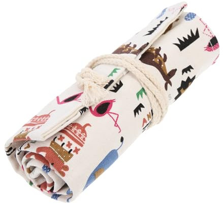 Operitacx Canvas Bleistiftbeutel Rollmäppchen Federmäppchen Stifttasche Roll-wrap-stifte-organizer Künstlerbedarf Stiftaufbewahrungssäcke