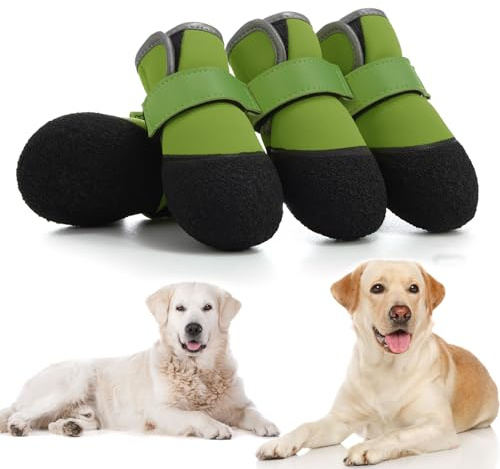 Dog Shoes, Outdoor Non-Slip Waterproof for Medium to Large Dogs 4Pcs