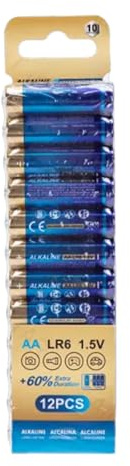 LR6 alkaliskt batteri på 1,5 V, perfekt för dina enheter, inklusive 12 enheter, vilket garanterar optimal livslängd och prestanda för dina elektroniska apparater.