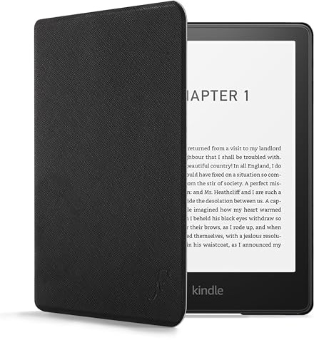 Forefront Cases Fodral för Amazon Kindle Paperwhite 7-tums (12:e Gen) och Signature Edition och Kindle Colorsoft (utkommen 2024) - Tunn, Lätt, Skydds-Fodral mid Auto Sömn/Väckning funktion - Svart