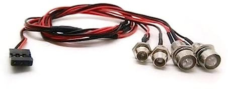 CORHAD Rc Led Light Kit for Rc Car and Truck 2 White Headlights and 2 Red Taillights Super Bright Led Bulbs for Remote Control Vehicle Lighting Suitable for and Trucks