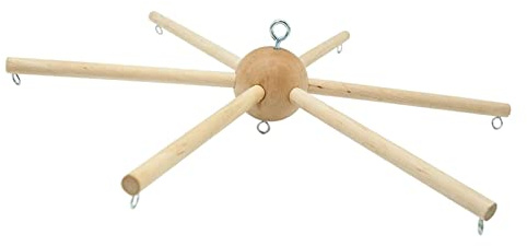 Kit d'accessoires de cadre mobile en bois, cadre de suspension pour bricolage, carillon éolien, décoration de berceau pour bébé (1 pièce)