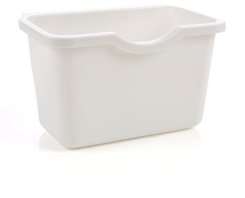 Kitchen Cabinet Door Reusable Plastic Basket Reusable Trash Barrel Container Bowls Hanging Trash Can Waste Bins Garbage Box White Cost-Effective and Good, Silver