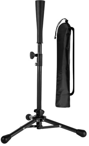 Bates De Béisbol para Batear,Base De Béisbol para Niños Pequeños | con Bolsa Edades 3-8 Entrenador Altura Ajustable Trípode para Práctica Interior