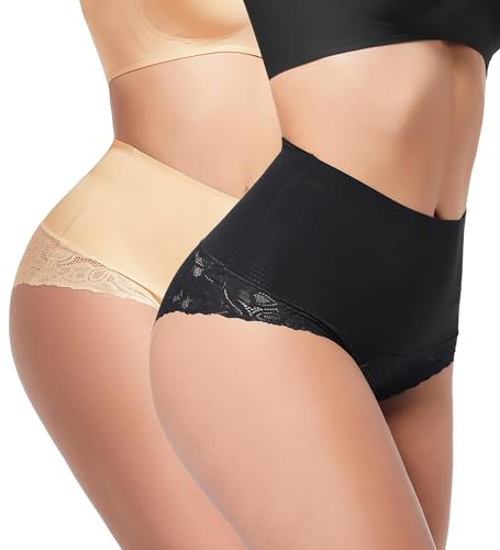 HBselect Pancera Contenitiva Donna Pizzo - Guaina Contenitiva Donna Seamless Modellante Vita Alta Senza Cuciture Mutanda Contenitive Pancia Piatta Invisibile Shapewear Post Parto