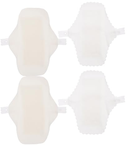 Algodón Compresas Menstruales Lavables Reutilizables 4 Piezas | Transpirable y Absorbente, Prevención de Fugas, Diseño Portátil, para Posparto y Uso Urinario Femenino