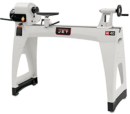 JET 14 x 40 Variable Speed Woodworking Lathe with Open Stand, Wood Turning Machine, 1 HP, 115/230V 1Ph (JWL-1440VSK)