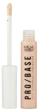 MUA Makeup Academy Pro/Base Full Coverage Concealer, Lightweight & Long-Lasting, Shade #120, 9.5 g - Vegan & Cruelty Free