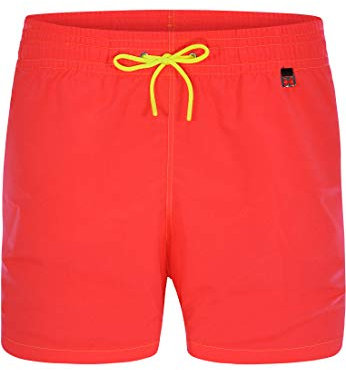 HOM - Bañador tipo bóxer de playa 'Sunlight' para hombre en colores de moda veraniego. rosa M