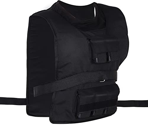 HOMCOM Gewichtsweste 15 KG / 20 KG / 30 KG verstellbare Trainingsweste mit herausnehmenbar Gewichten Laufweste Damen Herren für Muskelaufbau Krafttraining, Laufen, Fitness, Cross Training