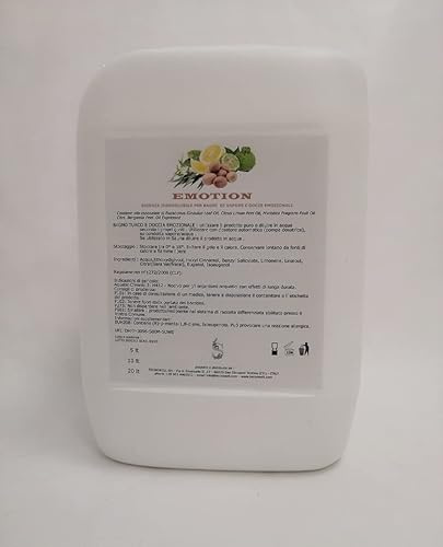 Essenza idrosolubile Emotion per bagni di vapore e docce emozionali 5 litri con oli essenziali