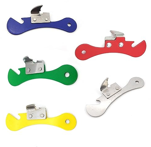 Apriscatole farfalla rosso 5 Pezzi a Mano Leggero apriscatole, apriscatole Coperchio, apriscatole in Acciaio Inox, apriscatole Kitchen Helper