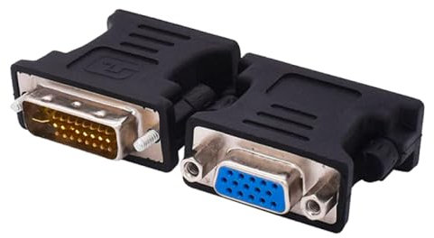TopHomer Adattatore DVI a VGA, DVI 24+5 a VGA maschio adattatore display per PC TV scheda grafica proiettore