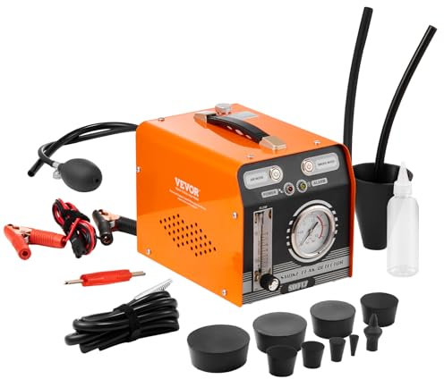 VEVOR Macchina rilevatore perdite Fumo per Auto, Rilevatore di perdite 8L/min, modalità Aria modalità Fumo, Rilevatore di perdite con manometro Pompe ad Aria, Rilevatore di perdite per sistemi EVAP
