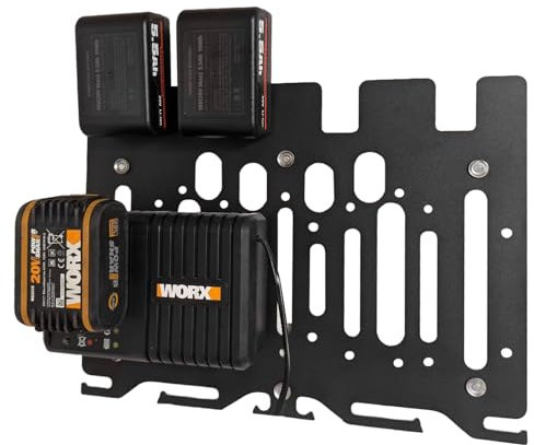 Akku-Ladeplatte, Feste Aufbewahrung 3-in-1 Wandhalterung, Akku-Ladehalter für Elektrowerkzeuge, für Milwaukee 18 V M12 und 18 V M18 Akkus Ladegeräte, Akkus und Akku-Bohrschrauber