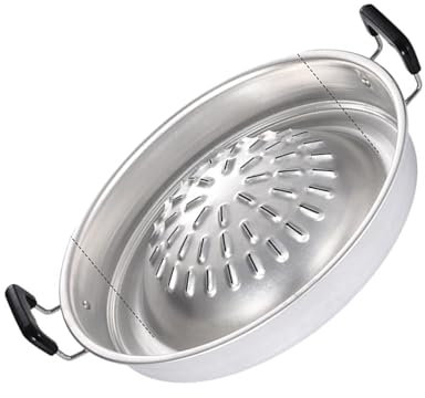 BBQ Grill Pot, Portable Steak Grill Coal Pan for Family Gathering (L)