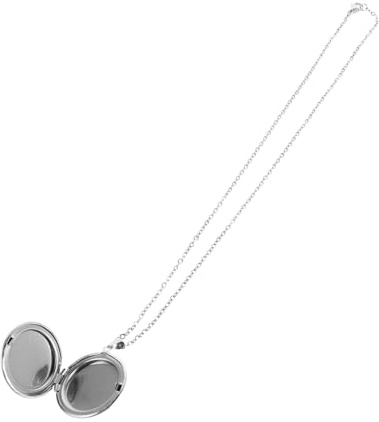 LIFKOME Collana Portafoto in Metallo Inossidabile 3 Pezzi Ciondolo Rotondo Lucido a Specchio, Design Raffinato e Resistente per Occasioni Importanti e Compleanni