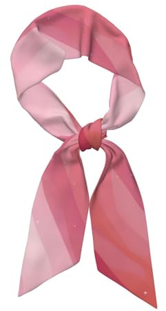 BLWSLC Style dégradé rose Cravates appropriées pour les entreprises, foulards en soie tendance pour femmes, parfaits comme foulards, bracelets et ceintures.