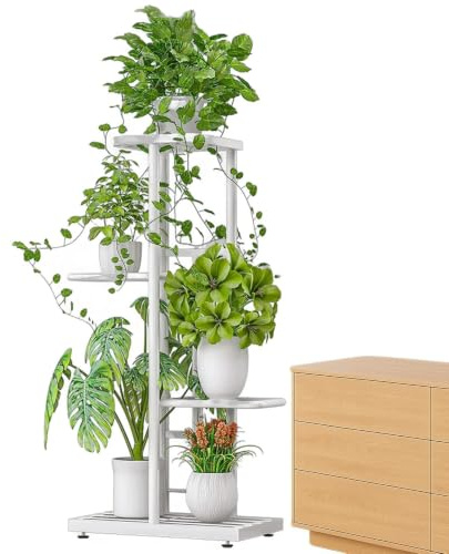 Utomhus Blomsterställning 4 Våningar Utrymmesbesparande Metall | Blomsterhållare För Utomhusbruk, Trädgård, , Balkong, , Golv, Hörn, Vardagsrum,