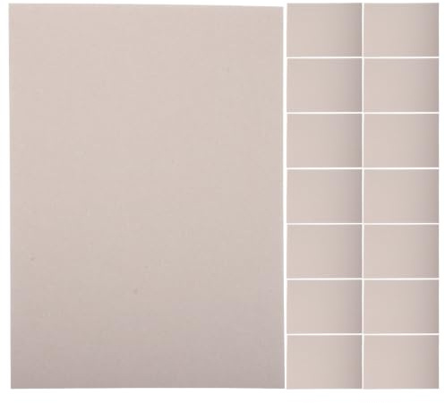 SOLUSTRE 15 st 100pt/2,5 mm gråkartongark för bokkartong A4 spånskiva | Arkitekturkartong, grå spånskiva, för underlag, skolbokbindning, scrapbooking, fotobakgrund, gör-det-själv-projekt